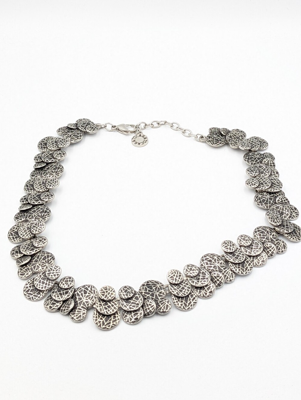 Tocara Brutalist Hammered Statement Necklace - Montreal designer brand